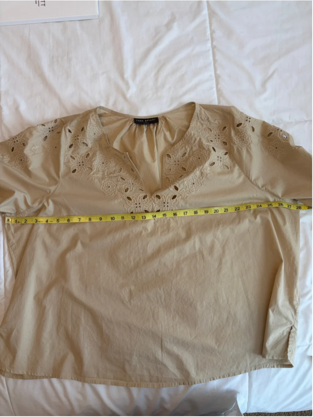 Lane Bryant Eyelet Peasant Blouse Size 22 Prairie Chic Romantic Countryside G13